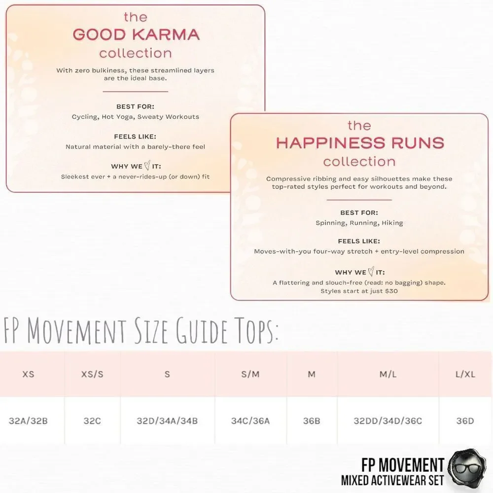 FP MOVEMENT HAPPINESS RUNS STRAPPY BACK CROP TANK + GOOD KARMA LEGGINGS BLUE HUE - Picture 13 of 16